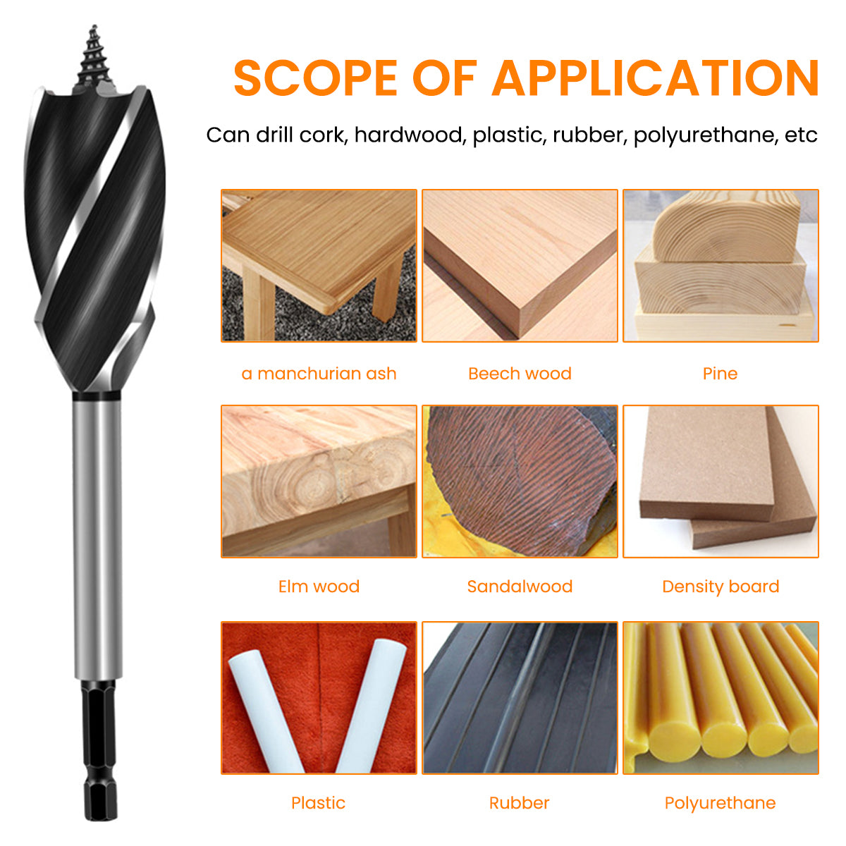 Serplex 4Pcs Hole Opener Screw Bits for Wooden Work 10/12/14/16mm Alloy Steel Twist Drill Bits Four-blade Woodworking Hole Opener Bits Universal Hex Shank Screw Bits for Impact Tool Power Tool Serplex 4Pcs Hole Opener Screw Bits for Wooden Work 10/12/14/16mm Alloy Steel Twist Drill Bits Four-blade Woodworking Hole Opener Bits Universal Hex Shank Screw Bits for Impact Tool Power Tool